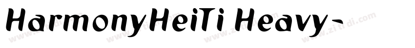 HarmonyHeiTi Heavy字体转换
